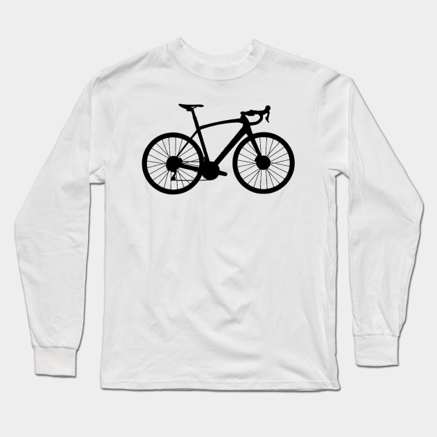 Trek Domane Road Bike Silhouette Long Sleeve T-Shirt by gktb